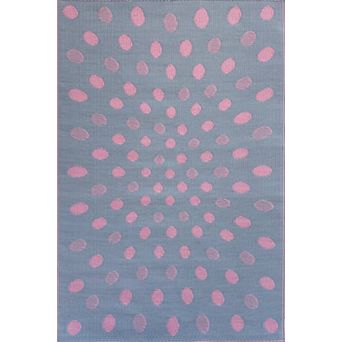 Crazy Dots Pink and Grey Rug