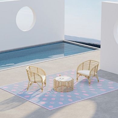 Crazy Dots Pink and Grey Rug