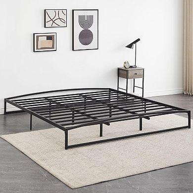 Black 10" Low Profile King Metal Bed Frame, Noise Free, Non-Slip & Easy Assembly