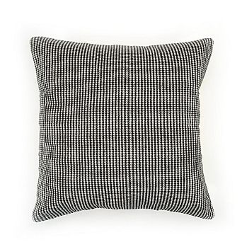 Houndstooth Cotton Pillow Cover