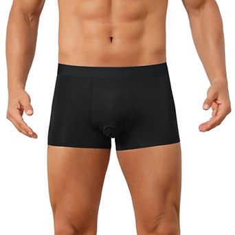 Boxer Brief for Men's Solid Color Elastic Waistband Lightweight Breathable Underwear