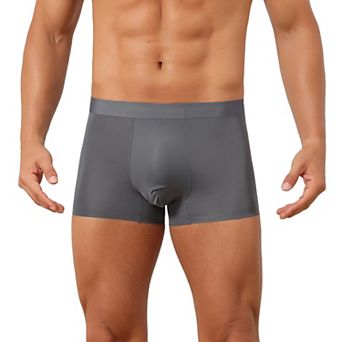 Boxer Brief for Men's Solid Color Elastic Waistband Lightweight Breathable Underwear