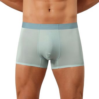 Boxer Brief for Men's Solid Color Elastic Waistband Lightweight Breathable Underwear