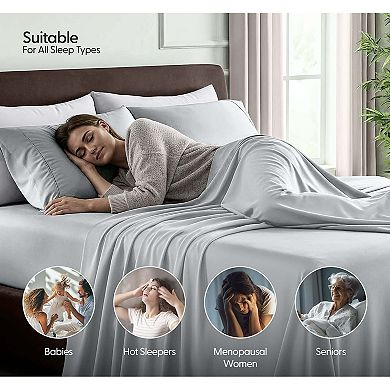 Beddora Bed Sheet Set 4-Piece Soft Microfiber Deep Pocket