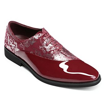 Men's Business Oxford Shoes - Floral Pattern Lace-Up Formal Footwear