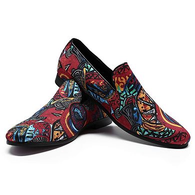 Men's Printed Loafer Slip-On Easy-On Comfortable Shoes