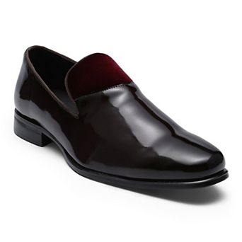 Men's Shiny Patent Leather Slip-On Loafers - Versatile Business & Casual Wear