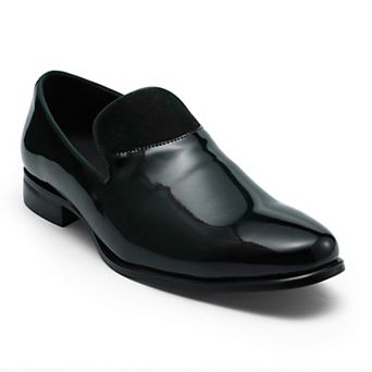 Men's Shiny Patent Leather Slip-On Loafers - Versatile Business & Casual Wear