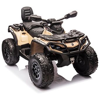 2 Seater Ride On ATV for Kids, 24V Licensed Can-Am Electric ATV Car for Kids