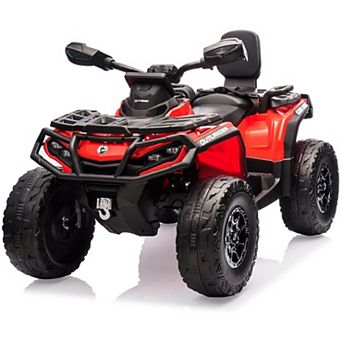 2 Seater Ride On ATV for Kids, 24V Licensed Can-Am Electric ATV Car for Kids