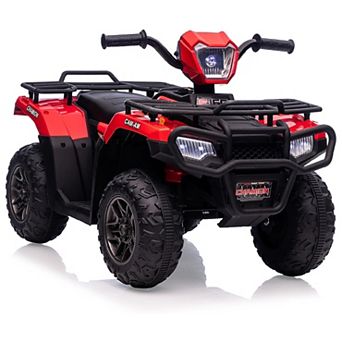 12V Kids Ride-On ATV, Battery-Powered Electric Vehicle for Toddlers, Dual Speed, LED Lights
