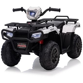 12V Kids Ride-On ATV, Battery-Powered Electric Vehicle for Toddlers, Dual Speed, LED Lights