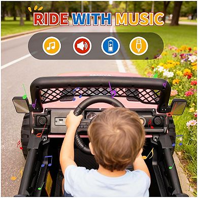 12V Kids Electric Ride-on Truck, Parent Remote Control Kids' Car 3 Speeds