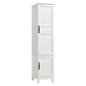 Armoire Wardrobe Closet with 2 Doors, Wooden Wardrobe Cabinet with Hanging Rod