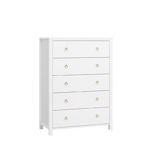 5 Drawer Dresser for Bedroom, Chest of Drawers, Wooden Chest with Clothes Storage Cabinet