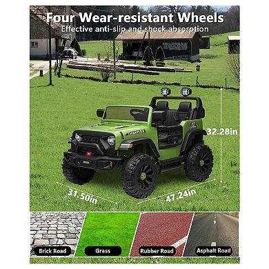 2 Seater Ride on Car, 24v/7AH Kids Battery Powered Vehicles w/Parent Remote Control