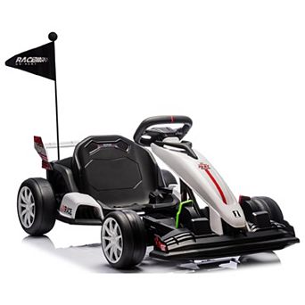 24v Drift Go Kart, Electric Ride on Drift Car with Adjustable Seat, Drifting Toy for Kids Ages 6-12
