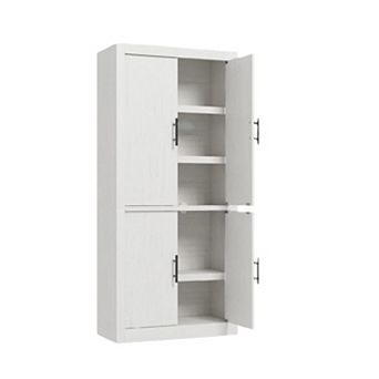 Kitchen Storage Pantry, Pantry Storage Cabinet with 4 Doors & Adjustable Shelves