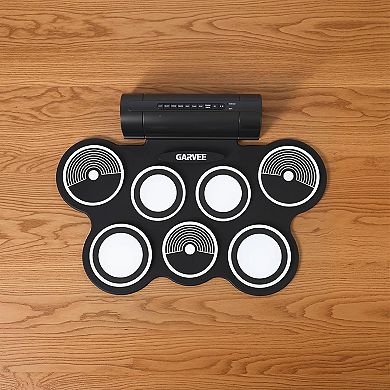 7-Pad Electronic Drum Set with Speaker, Headphone Jack, Pedals & Sticks, Portable Electric Drum Kit