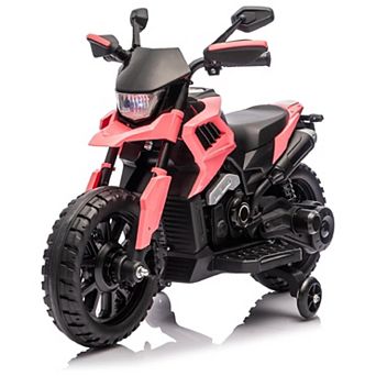6v Motorcycle for Kids, Ride on Motorcycle with Traning Wheels, Headlight & Music