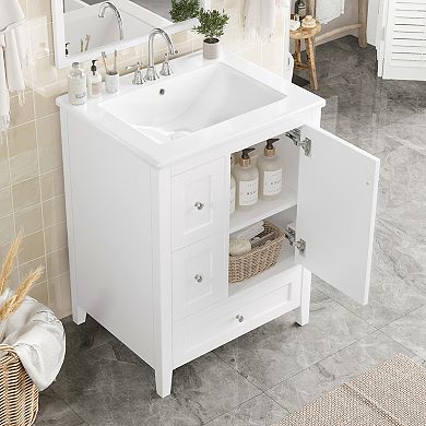 Bathroom Vanity with Adjustable Shelf and Removable Dividers