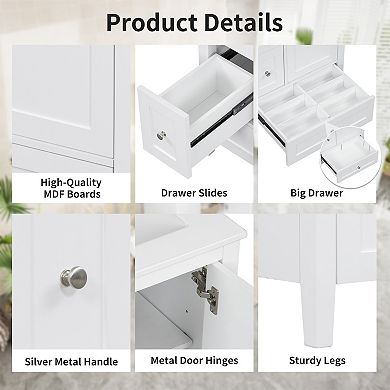 Bathroom Vanity with Adjustable Shelf and Removable Dividers