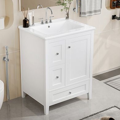 Bathroom Vanity with Adjustable Shelf and Removable Dividers