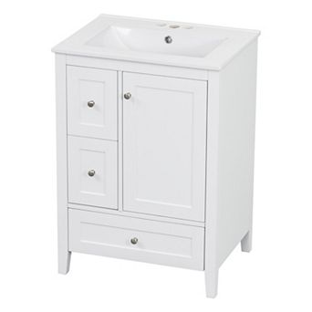 Bathroom Vanity with Adjustable Shelf and Removable Dividers