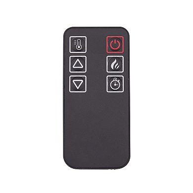 23" Electric Fireplace Insert Ultra-Thin Heater with Realistic Log & Flame Remote Control Included