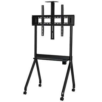 Heavy Duty Rolling TV Cart Floor Stand for 42 to 86 Inch Screens Holds 220lbs