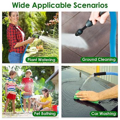 Stainless Steel Garden Hose Kit with 2 Nozzles