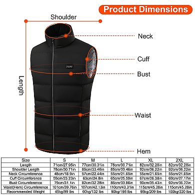 Electric USB Heated Vest for Men & Women, Thermal Jacket with 3 Adjustable Temperature Levels