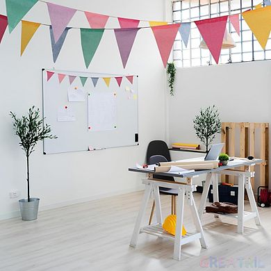 Pastel Triangle Pennant Banner Flags for Birthday, Easter & Party Decor (4 Strings)