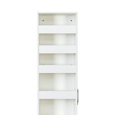 7-Tier Multi-Functional Pull-Out Storage Shelf, Single-Sided Open Cabinet
