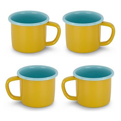Enamel Mug Two Tone Set of 4