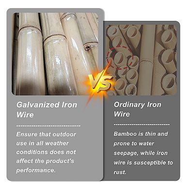 Natural Bamboo Fence Panels for Backyard Privacy - Garden Trellis,Screen & Divider