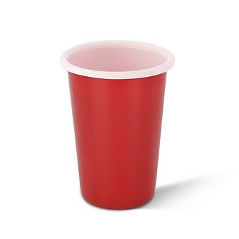 Large Enamel Tumbler Two Tone Set of 4
