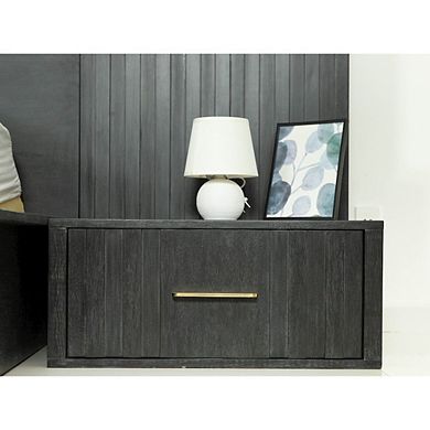 Modrest Manchester- Contemporary Dark Grey Nightstand