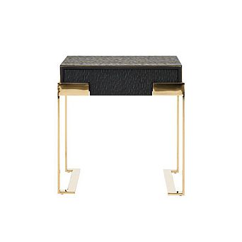 Modrest Rothsay - Modern Wenge + Gold Nightstand