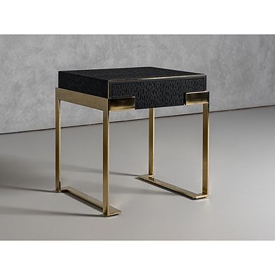 Modrest Rothsay - Modern Wenge + Gold Nightstand