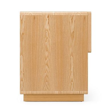 Modrest Gavin - Modern Natural Ash + Rattan Nightstand