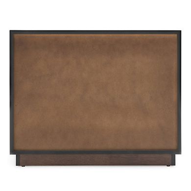 Modrest Manhattan - Contemporary Brown Oak and Gold Nightstand