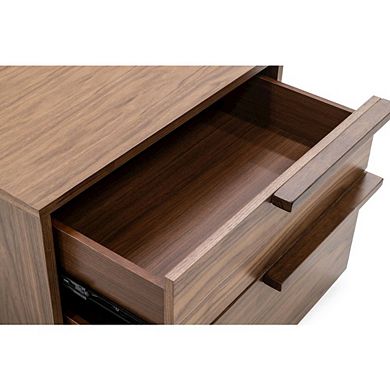 Modrest Amberlie - Modern Walnut Nightstand