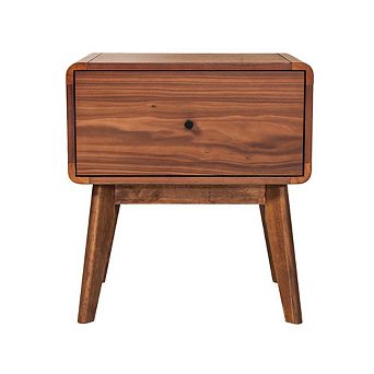 Modrest Marshall Mid-Century Modern Walnut Nightstand
