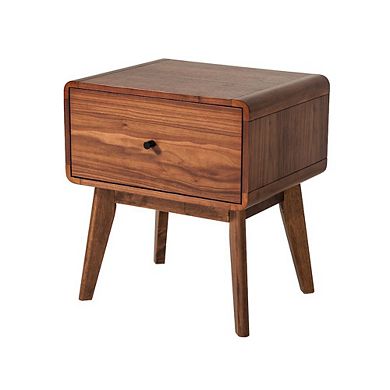 Modrest Marshall Mid-Century Modern Walnut Nightstand