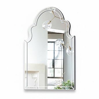 Arched Scalloped Beveled Accent Mirror