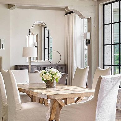 Arched Scalloped Beveled Accent Mirror