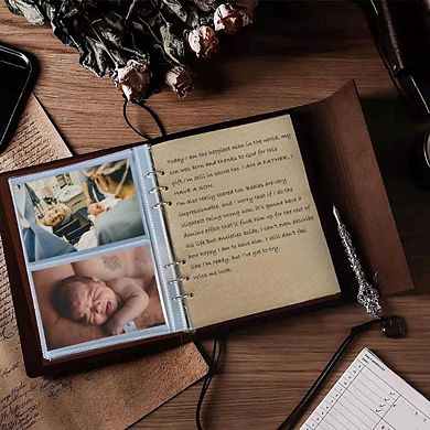 Leather Photo Album With Writing Space