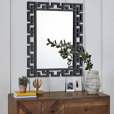 Rustic Wood Hanging Accent Mirror