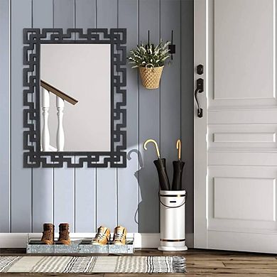 Rustic Wood Hanging Accent Mirror